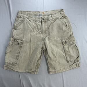 Carhartt Relaxed Fit Carpenter Shorts Work Utility Khaki Tan Size 36